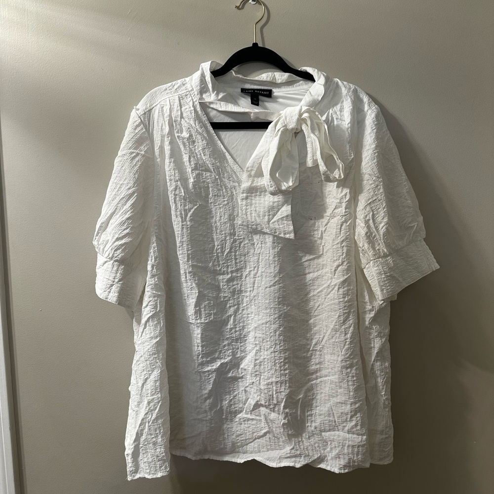 Lane Bryant White Blouse Size 20
